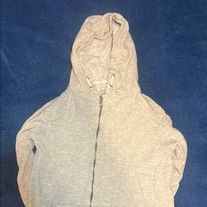 Primark Light Beige Hooded Jacket with Zipper and Soft Material
